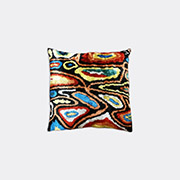 Les-Ottomans Silk Velvet Cushion, Black -  Cushions Multicolor Uni