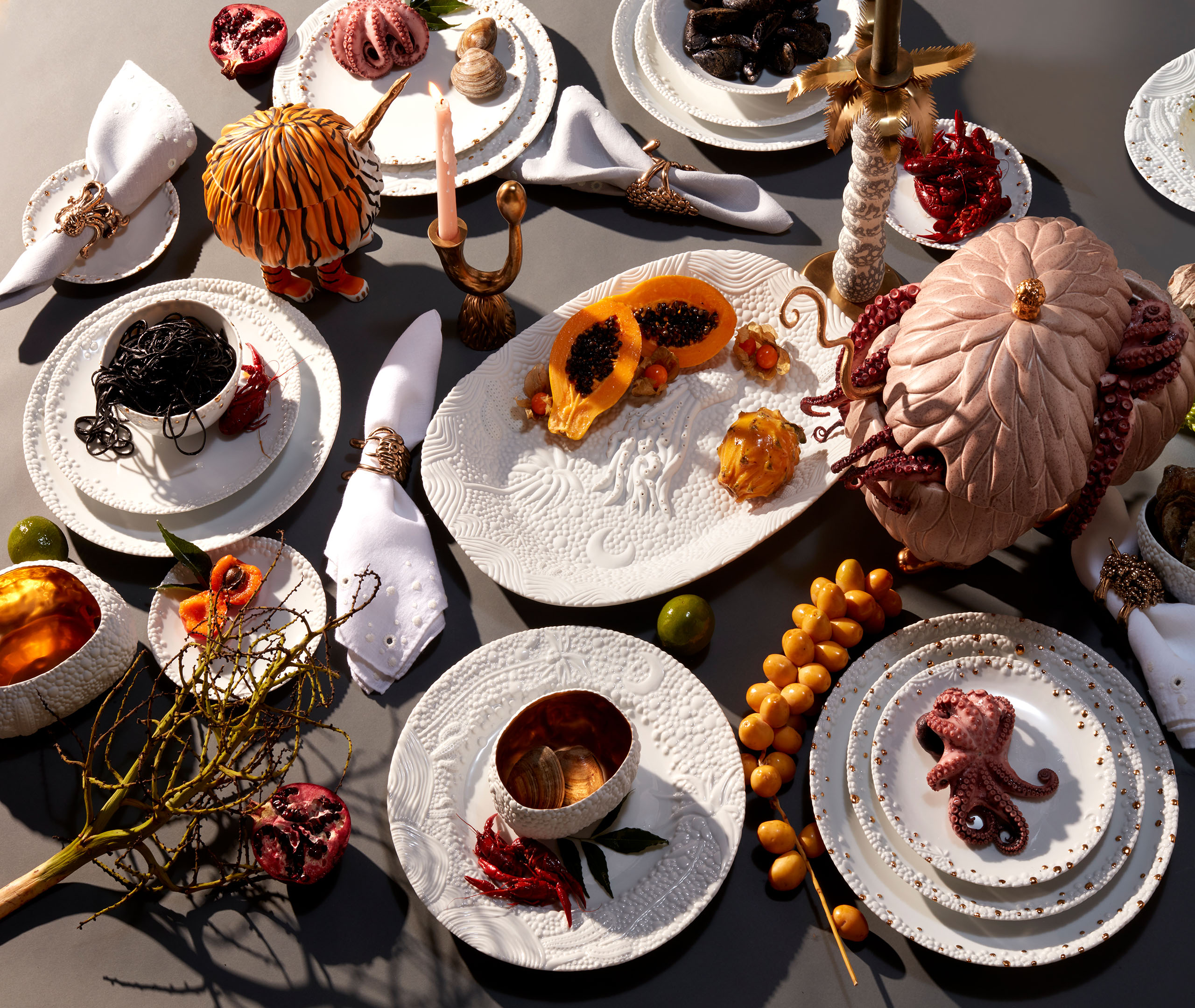 L'objet Tableware White & Gold Uni In White & Gold