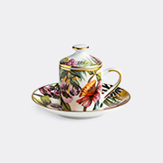 Simone Guidarelli Home 'jungle' Lidded Espresso Cup And Saucer, Multicolor -  Tea And Coffee Multicolour Uni