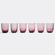 NasonMoretti 'idra' Water Glass, Set Of Six -  Glassware Purple Uni