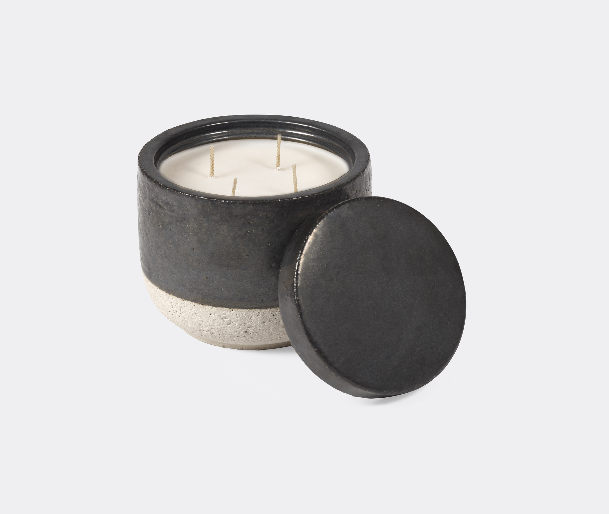 Serax X Studio Piet Burning Wood Ceramic Candle In Black