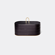 Poltrona Frau 'zhuang' Oval Stackable Case -  Organising Black Uni