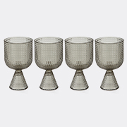POLSPOTTEN Rooftop' Wine Glass, Set Of Four, Light Grey -  Glassware Grey Uni