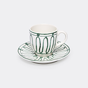 THEMIS Z 'kyma' Tea Cup And Saucer, Green -  Tea And Coffee Green Uni