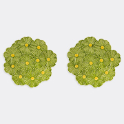Bordallo Pinheiro 'maria Flor' Charger Plate, Set Of Two, Green -  Tableware Multicolor Uni