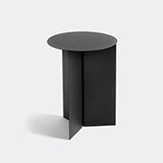 Hay 'slit' Round Table, High, Black -  Tables And Consoles Black Uni