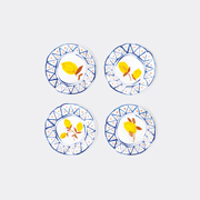 &k Amsterdam 'lemon Moroccan' Dessert Plate, Set Of Four, Multicolor -  Tableware Multicolor Uni