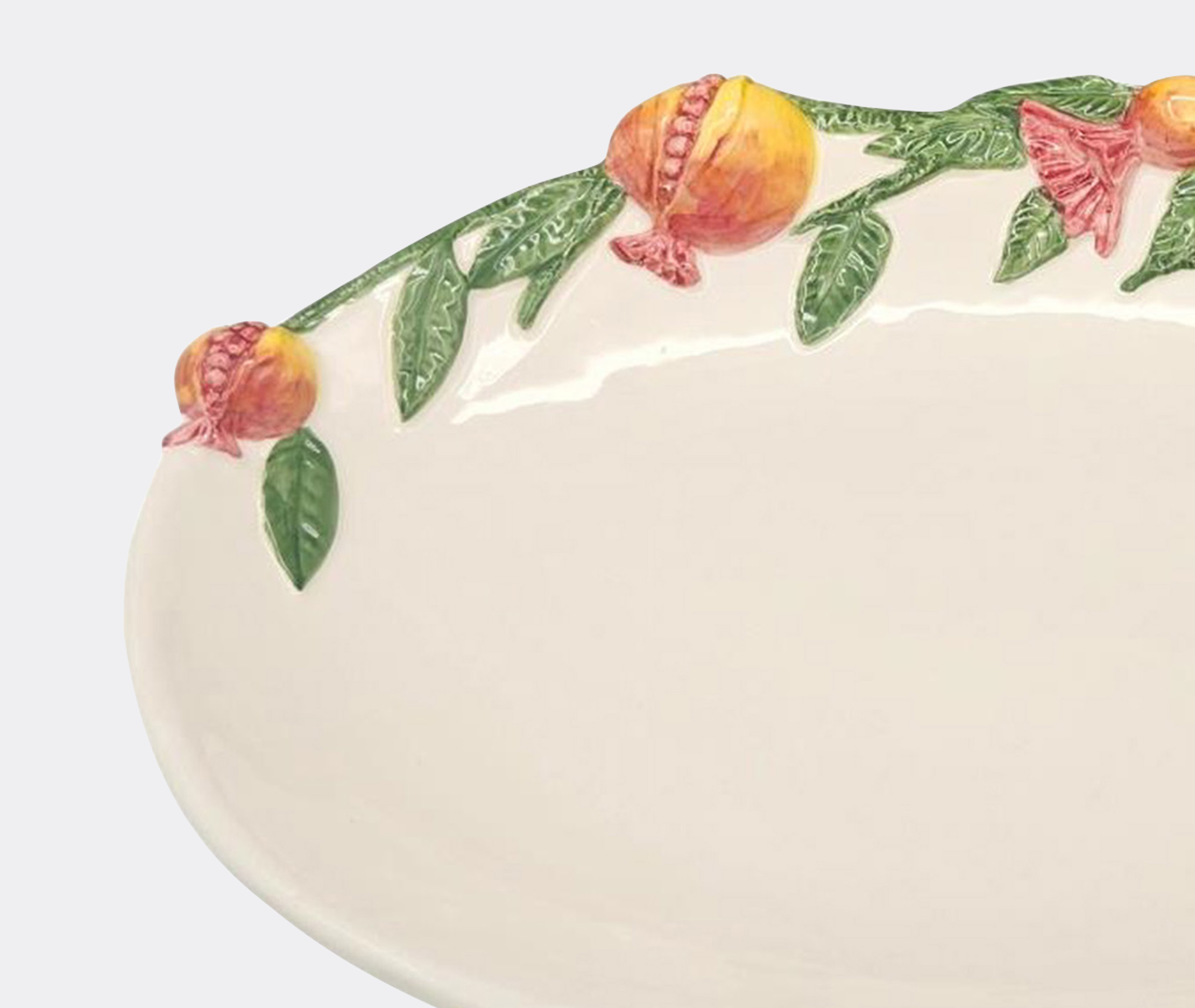 Les-ottomans Large Pomegranate Oval Plate (37cm X 28cm) In Multi