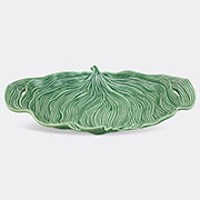 Bordallo Pinheiro 'folhas' Platter -  Serving And Trays Green Uni