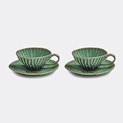 Serax 'verde Lanza' Espresso Cup And Saucer, Set Of Two, Green -  Tea And Coffee Green Uni