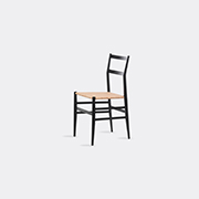 Cassina 'superleggera' Chair, Black -  Seating Beige Uni
