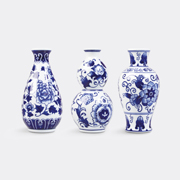 &k Amsterdam 'dutch Delight' Vase, Set Of Three, Blue -  Vases Blue Uni
