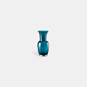 Venini Vases Blue Satin Uni In Blue Satin