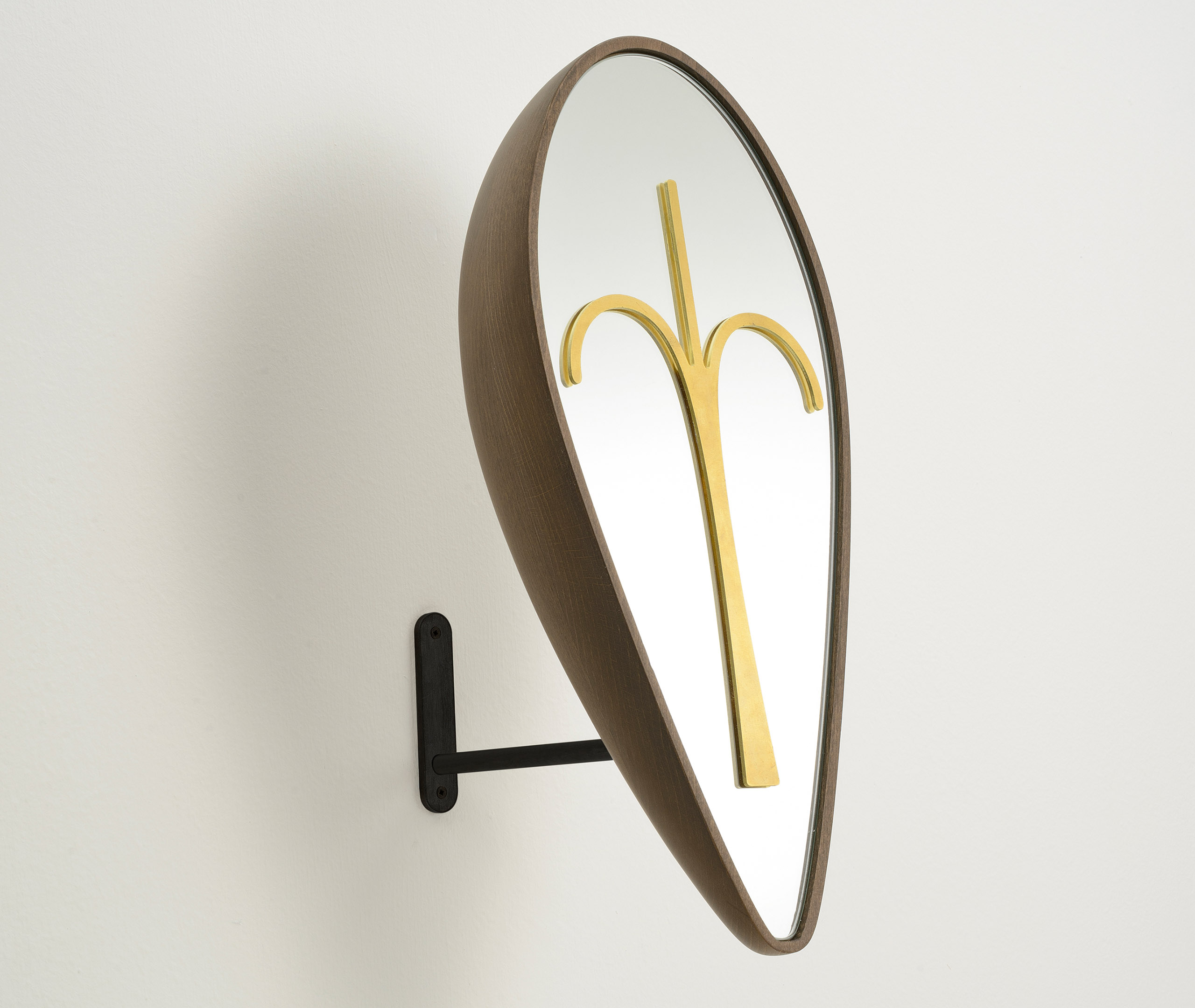 Colé Mirrors And Clocks Walnut In Walnut, Black