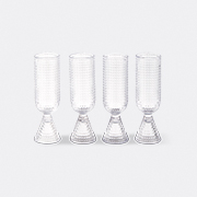 POLSPOTTEN 'rooftop' Champagne Glass, Set Of Four, Clear -  Glassware Transparent Uni