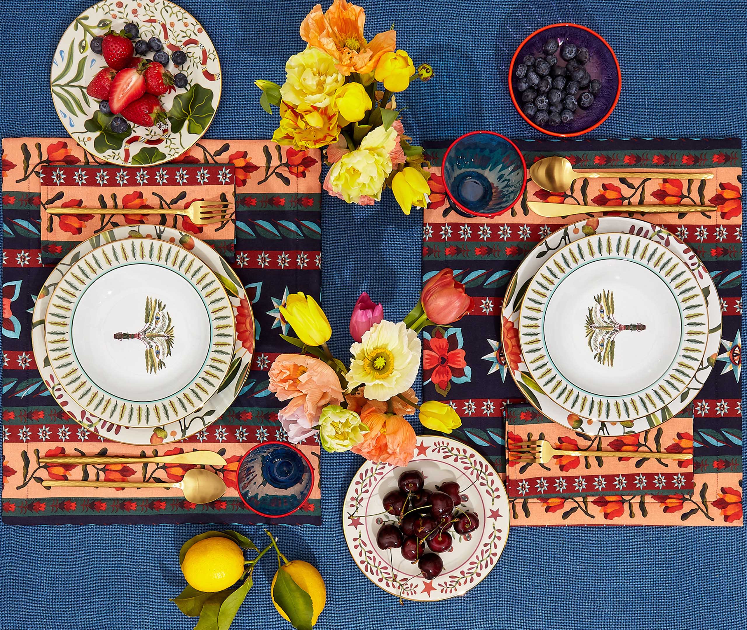 La Doublej Table Linens Multicolor Uni In Multicolor