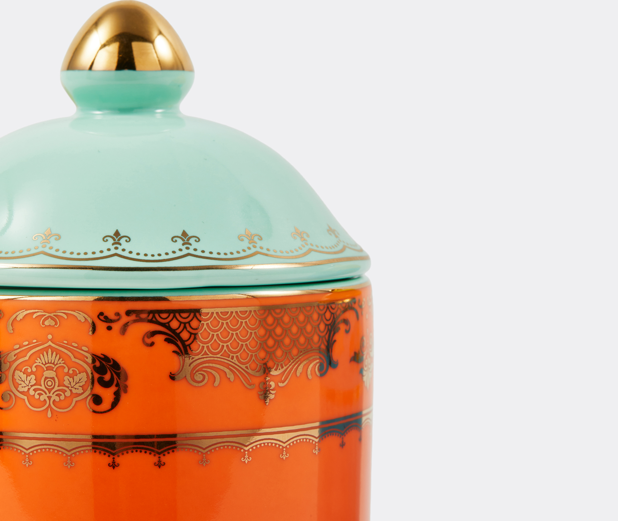 Polspotten Lidded Grandpa Jar In Orange