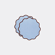 La Doublej Table Linens Blue Uni In Blue