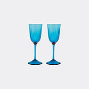 La DoubleJ 'rainbow' Wine Glass, Set Of Two, Turquoise -  Glassware Turquoise Uni