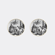 Simone Guidarelli Home 'oriental Dream' Bread Plate, Set Of Two, Black And White -  Tableware Multicolour Uni