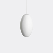 Hay Medium Nelson Cigar Bubble Pendant Lamp In White
