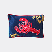 Les-Ottomans 'rock Lobster' Embroidered Cushion -  Cushions Multicolor Uni