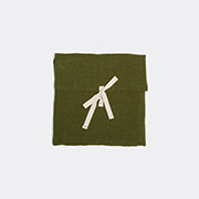 Once Milano Cocktail Napkins, Set Of Five, Green -  Table Linens Green Uni