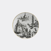 Simone Guidarelli Home 'oriental Dream' Dinner Plate, Black And White -  Tableware Multicolour Uni