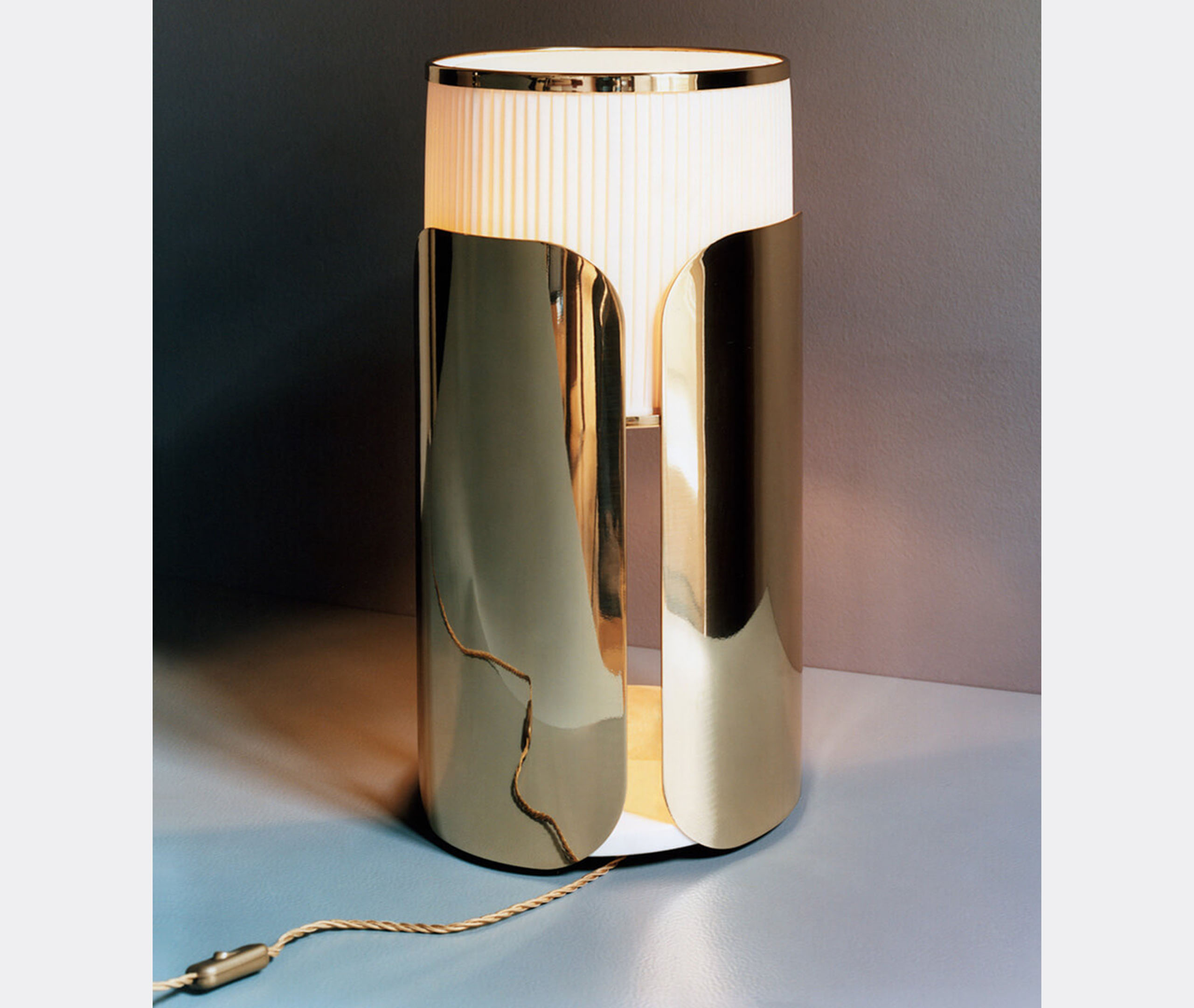Marta Sala Éditions Lighting Polish Brass Uni In Polish Brass