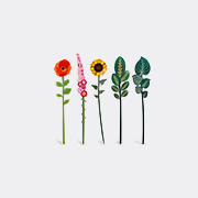 VESTA 'primavera' Flower, Set Of Five, Multicolor -  Decorative Objects Multicolor Uni