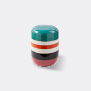 POLSPOTTEN 'striped Pill' Side Table, Multicolor -  Tables And Consoles Dark Green Uni