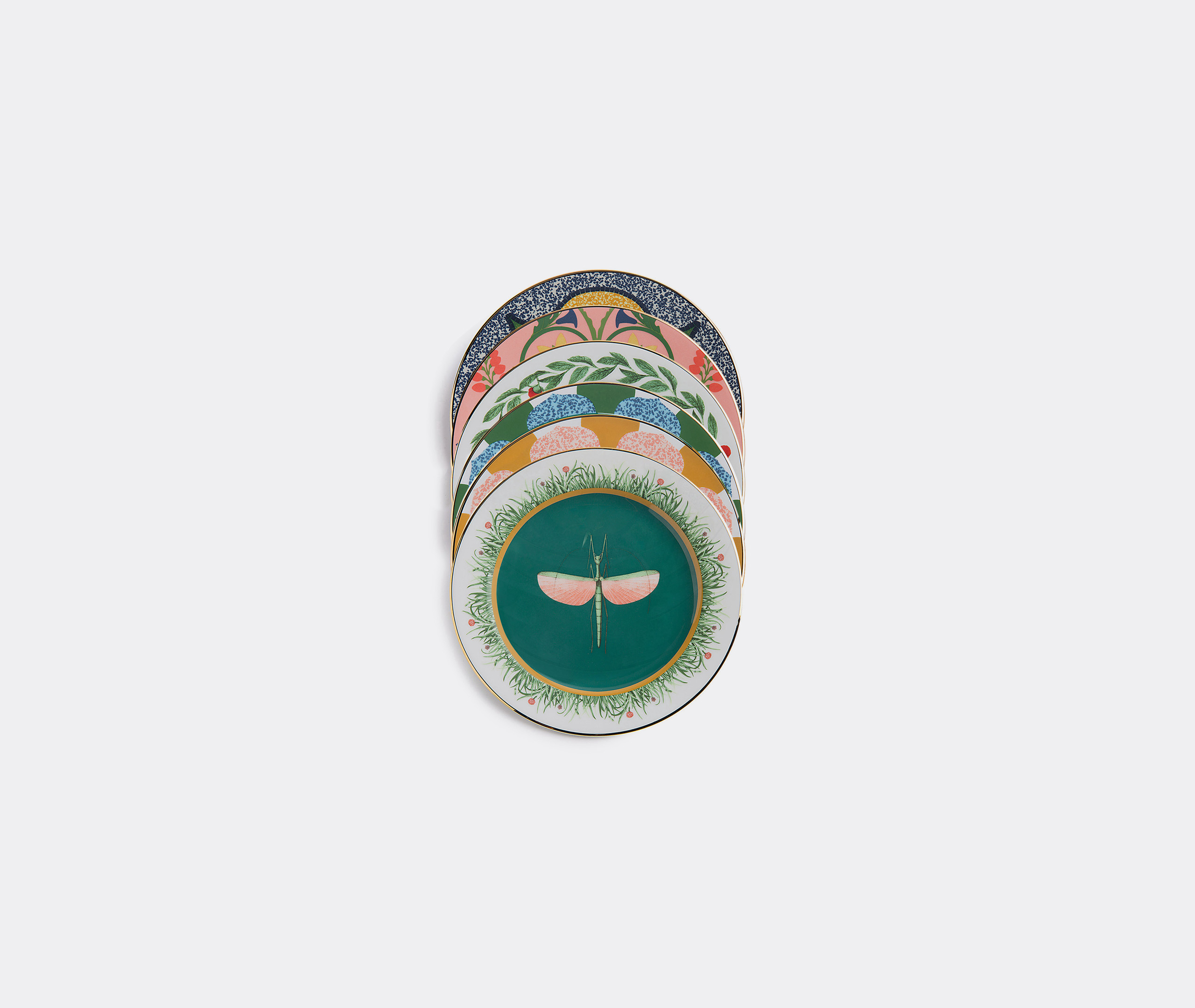 La Doublej Tableware Green Uni In Green