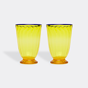 La DoubleJ 'rainbow' Glasses, Set Of Two, Yellow -  Glassware Yellow Uni