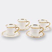 POLSPOTTEN 'golden Finds' Coffee Cup, Set Of Four, White -  Tea And Coffee White Uni