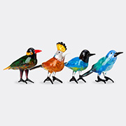 POLSPOTTEN 'paradise Birds', Set Of Four -  Decorative Objects Multicolor Uni