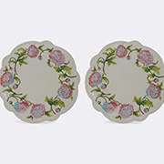Les-Ottomans 'ortensie' Presentation Plate, Set Of Two -  Tableware Multicolor Uni