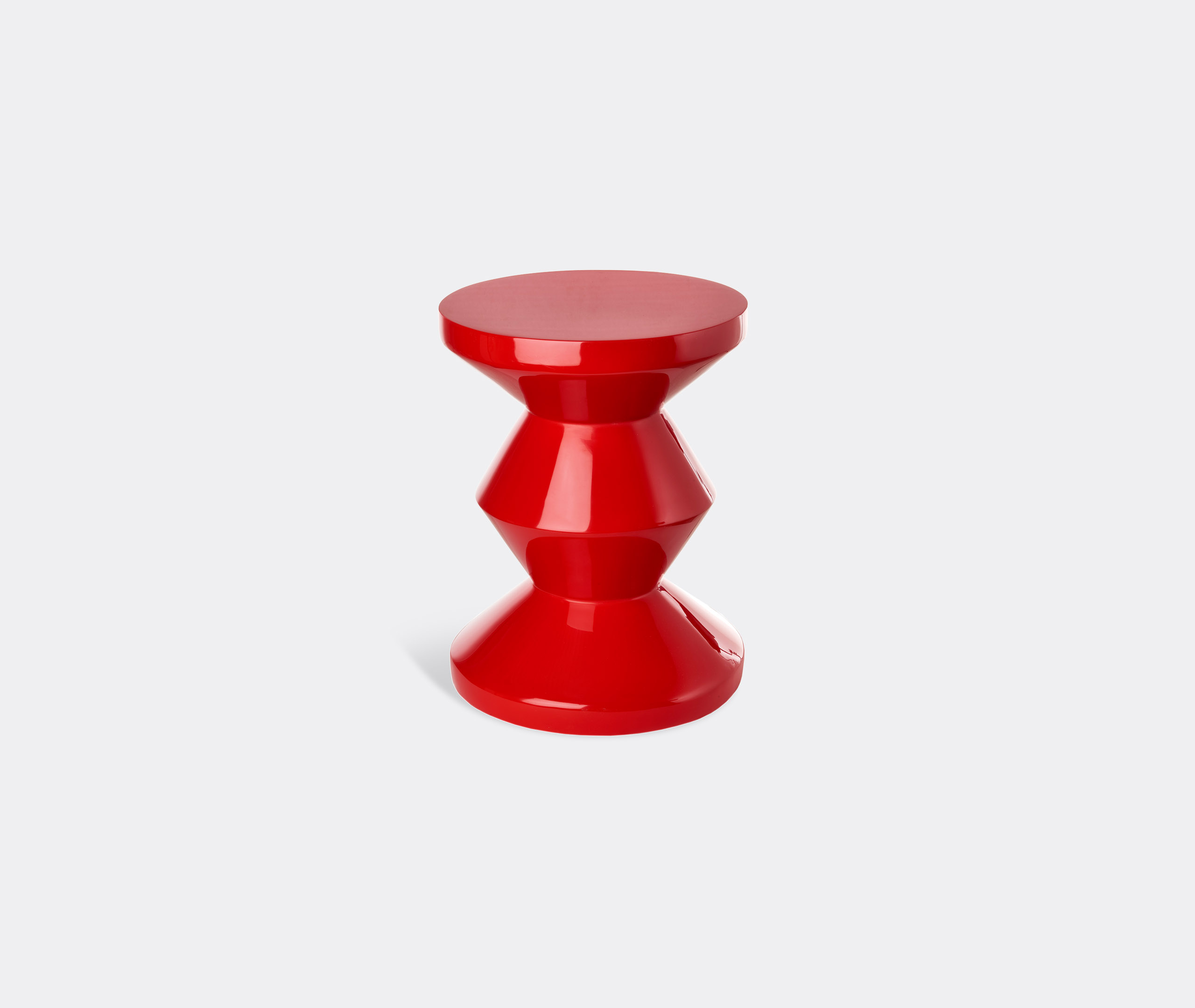 Polspotten Red Zig Zag Stool In Red