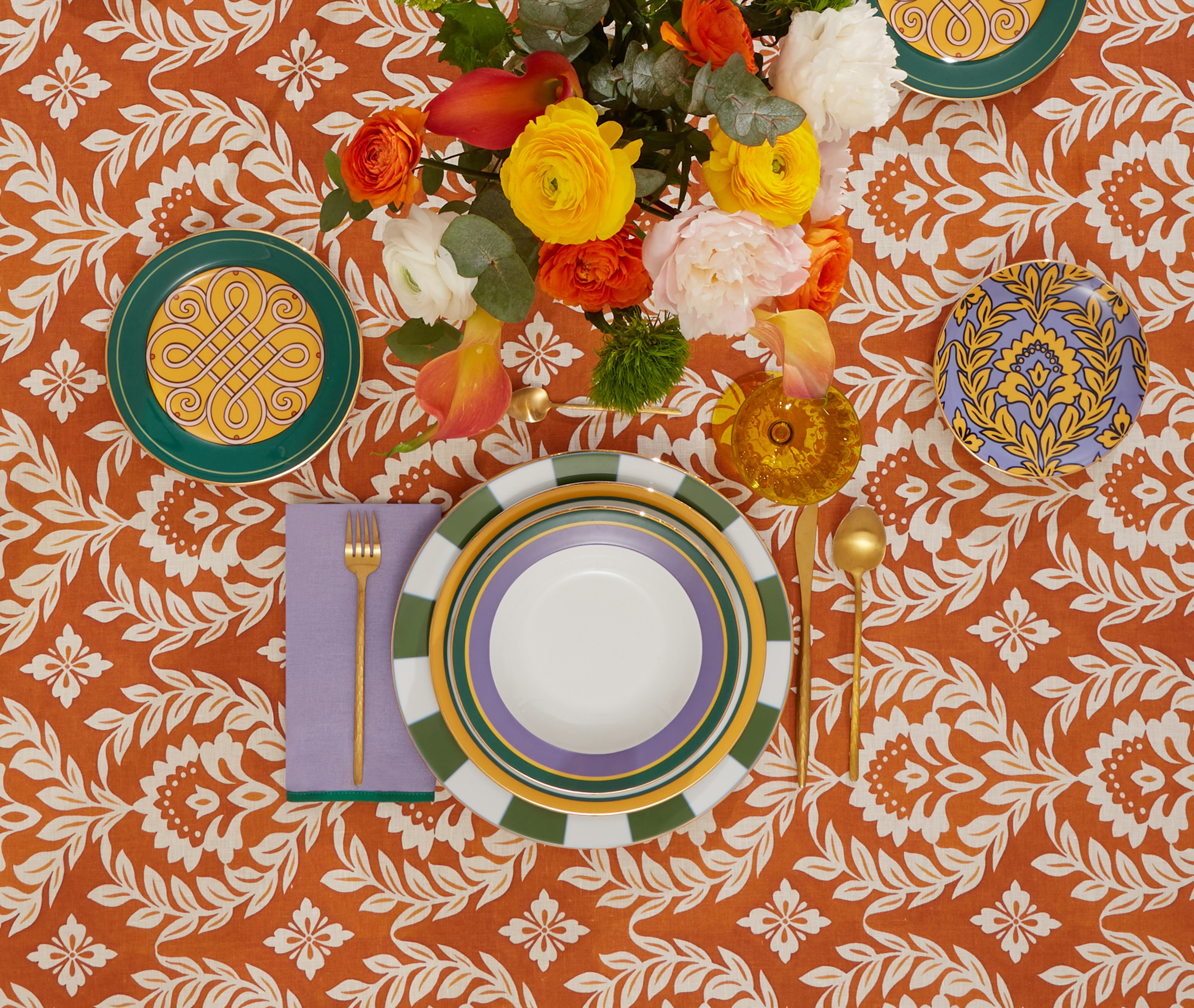 La Doublej Table Linens Orange Uni In Orange