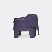 Eo Elephant Leather Lamp In Purple