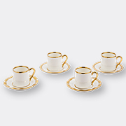 POLSPOTTEN 'golden Finds' Espresso Cup, Set Of Four, White -  Tea And Coffee White Uni